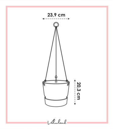 گلدان دهکده سبز گرد مشکی