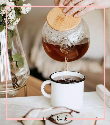 قوری پیرکس درب بامبو