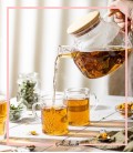قوری پیرکس درب بامبو