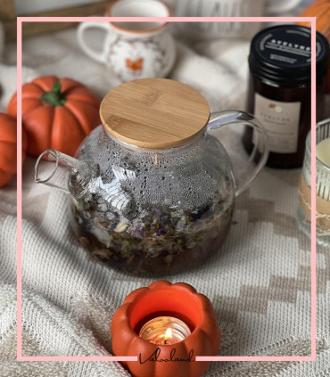 قوری پیرکس درب بامبو