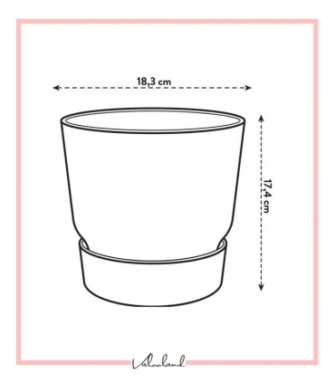 گلدان دهکده سبز گرد 18 سانتی متر
