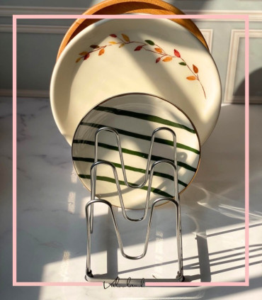 استند فلزی بشقاب و درب قابلمه