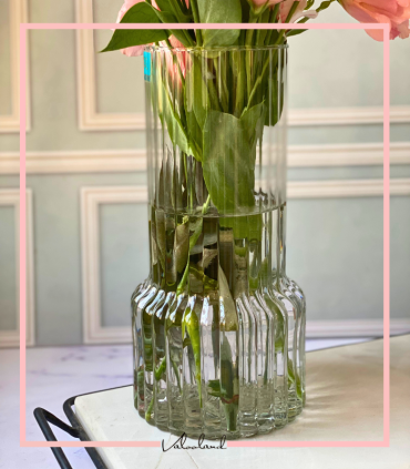 گلدان شیشه ای شیاردار