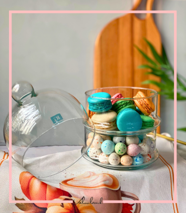 شکلات خوری شیشه ای دوطبقه