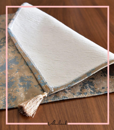 رانر زومیزی طوسی آبی دکوری