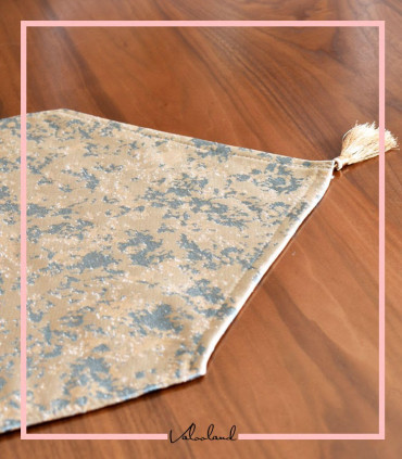 رانر زومیزی طوسی آبی دکوری