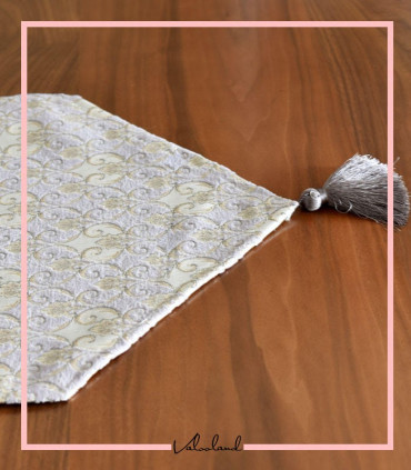 رانر رومیزی ساده طوسی کوچک