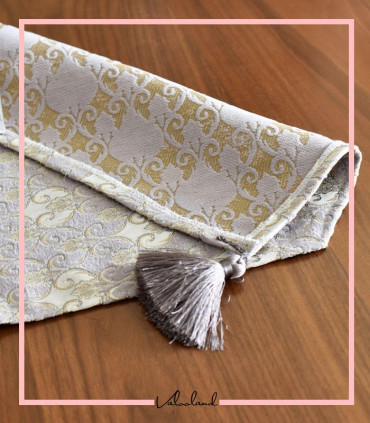 رانر رومیزی ساده طوسی کوچک