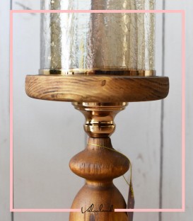 شمعدان رومیزی چوبی