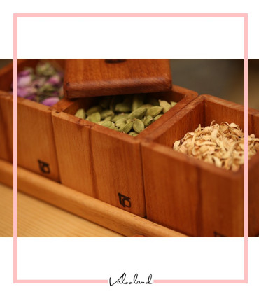 ست باکس دمنوش چوبی