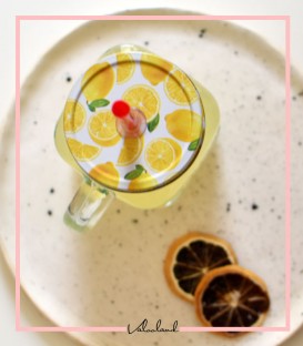 لیوان اسموتی شیشه ای طرح لیمو