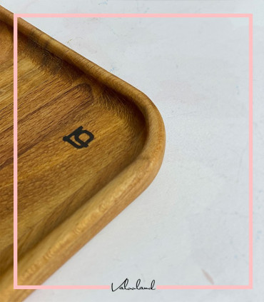 سینی چوبی ساده با گوشه گرد