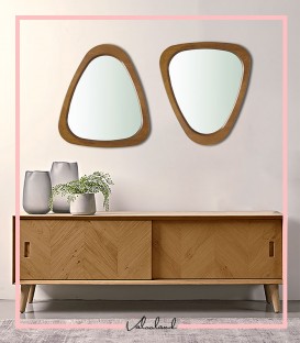 آینه مثلثی چوبی