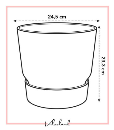 گلدان دهکده سبز گرد مشکی