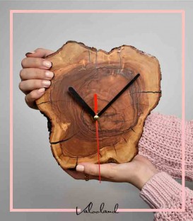 ساعت دیواری چوبی زیتون