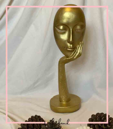 مجسمه صورتک دست زیر چانه