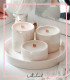 ست شمع سرامیکی به همراه سینی