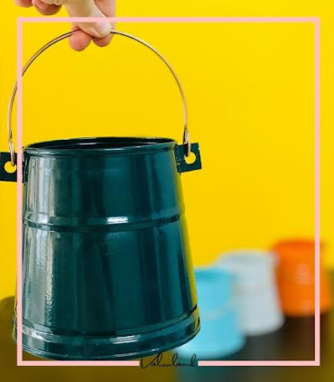 گلدان فلزی روستیک رنگی