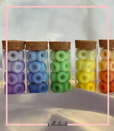 صابون مینی دونات شیشه ای