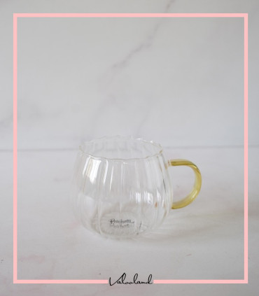 لیوان پیرکس گرد دسته رنگی perotti