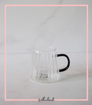 لیوان پیرکس گرد دسته رنگی perotti