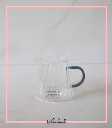 لیوان پیرکس گرد دسته رنگی perotti