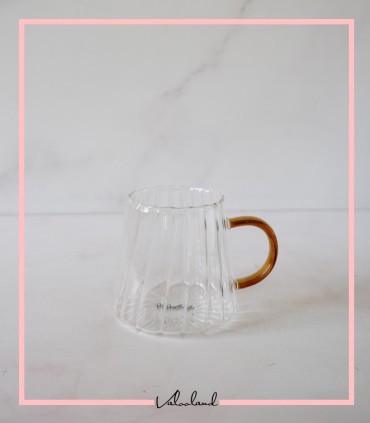 لیوان پیرکس گرد دسته رنگی perotti