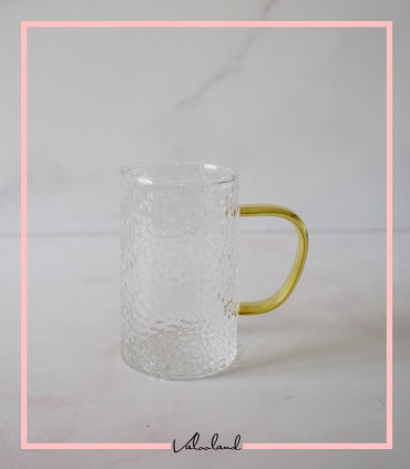 لیوان یخی پیرکس دسته رنگی