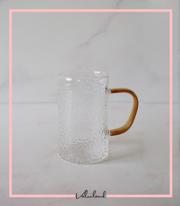 لیوان یخی پیرکس دسته رنگی