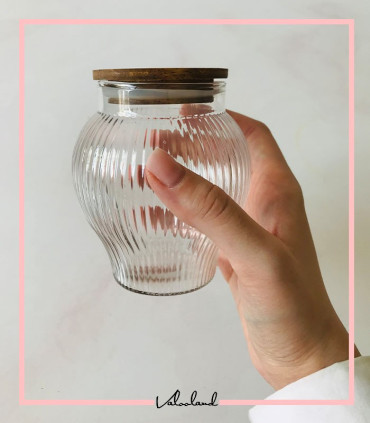 بانکه شیشه ای درب چوبی