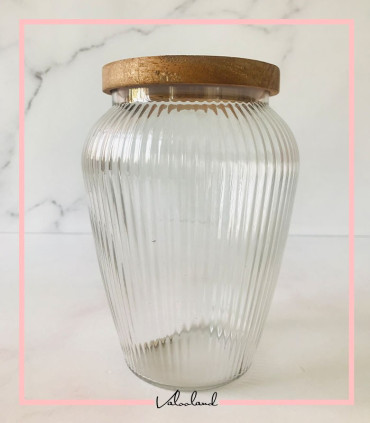 بانکه شیشه ای درب چوبی